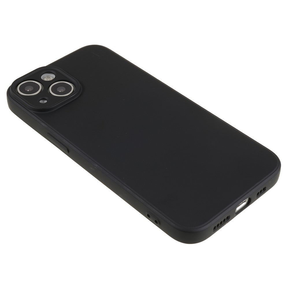 Fiber Lining Shell for iPhone 15 Candy Color Anti-Drop TPU Phone Case Rubberized Phone Cover