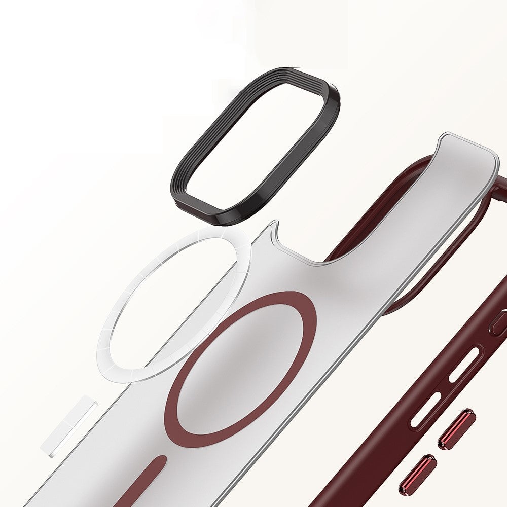 Magnetic Case for iPhone 15 Pro Compatible with MagSafe Skin-touch PC+TPU Matte Phone Cover