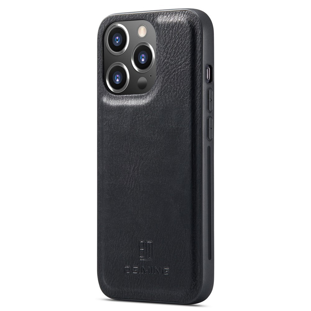 DG.MING For iPhone 15 Pro Phone Case Shockproof Split Leather Detachable Magnetic Phone Shell Wallet Stand Cover