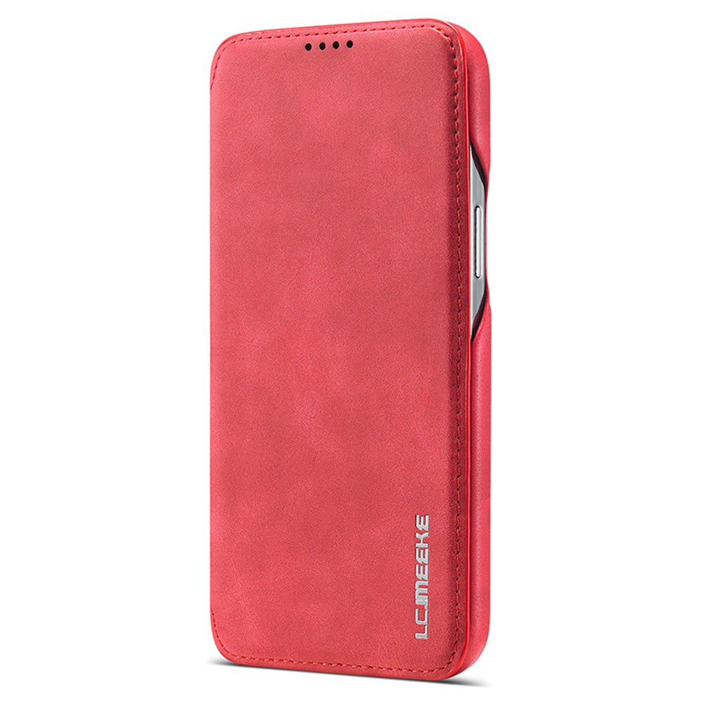 LC.IMEEKE For iPhone 15 Leather Stand Phone Case Drop-proof Cover with Card Slot