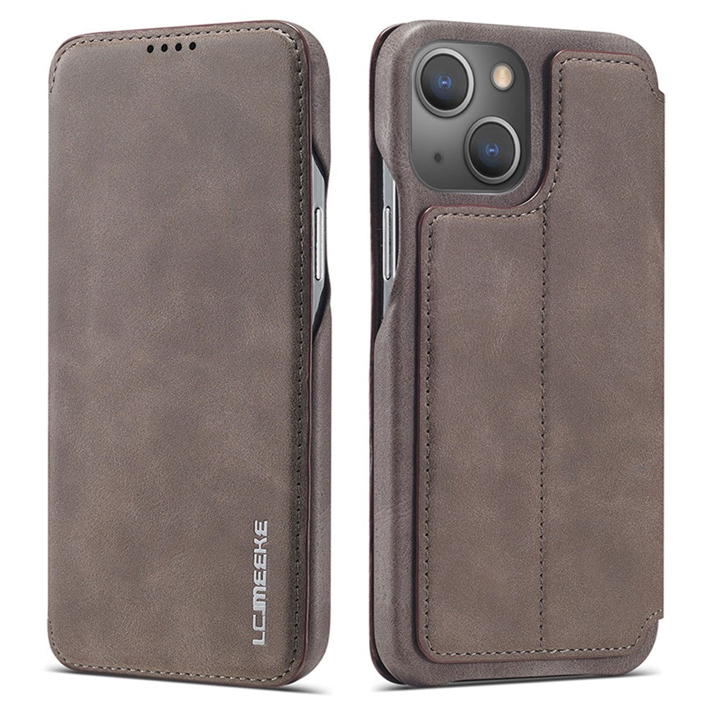 LC.IMEEKE iPhone 15 Leather Stand Case with Card Slot