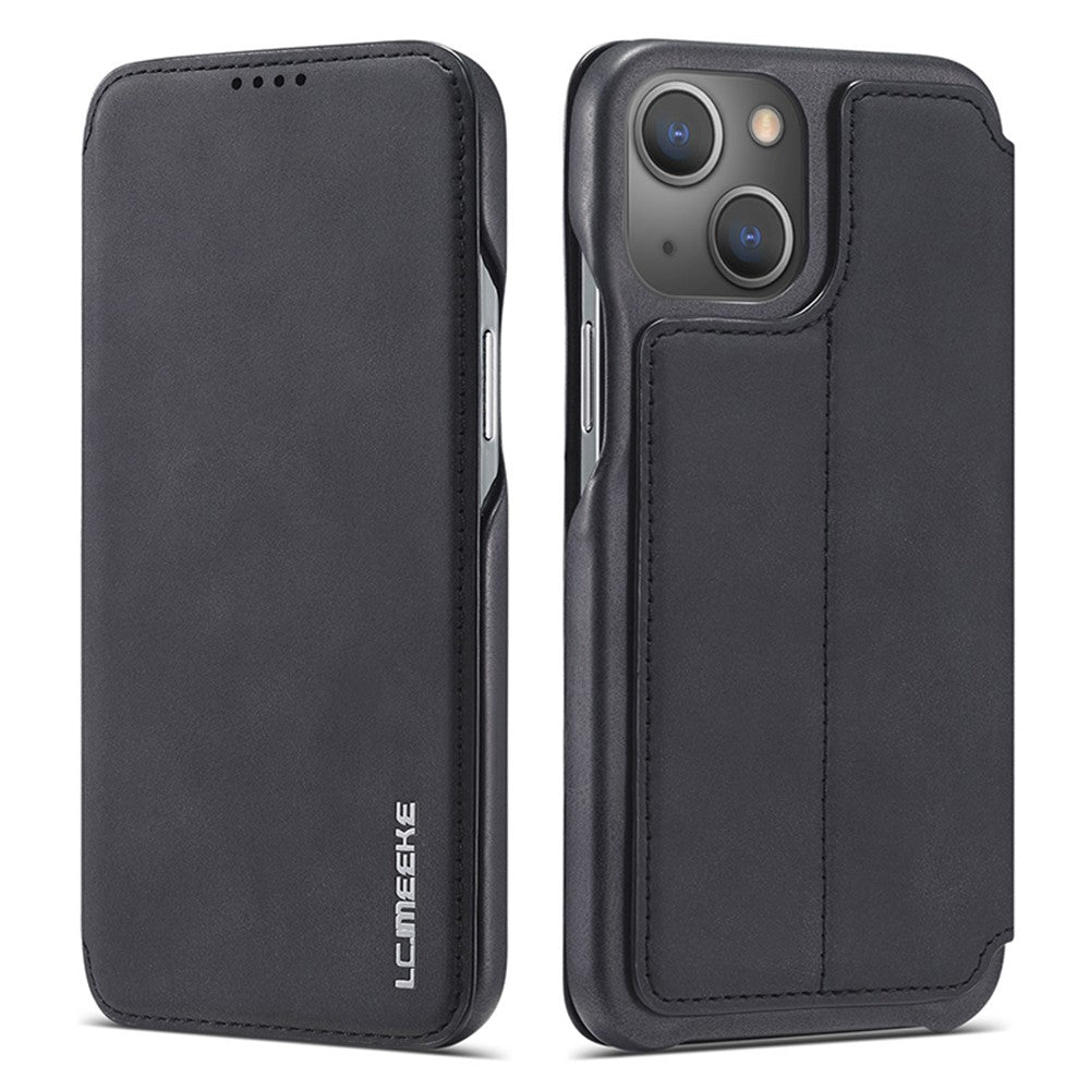 LC.IMEEKE iPhone 15 Leather Stand Case with Card Slot