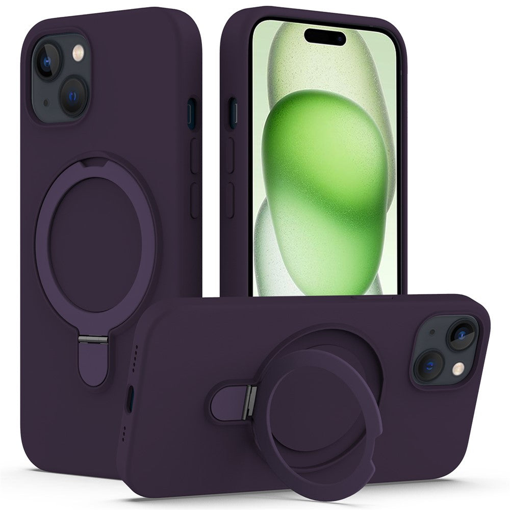 iPhone 15 Magnetic Case with Ring Holder Kickstand