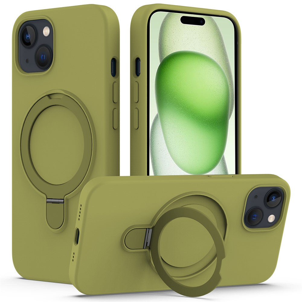 iPhone 15 Magnetic Case with Ring Holder Kickstand