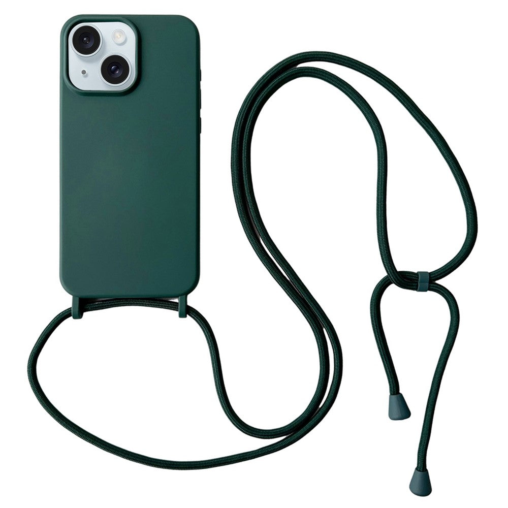iPhone 15 Silicone Case with Crossbody Strap