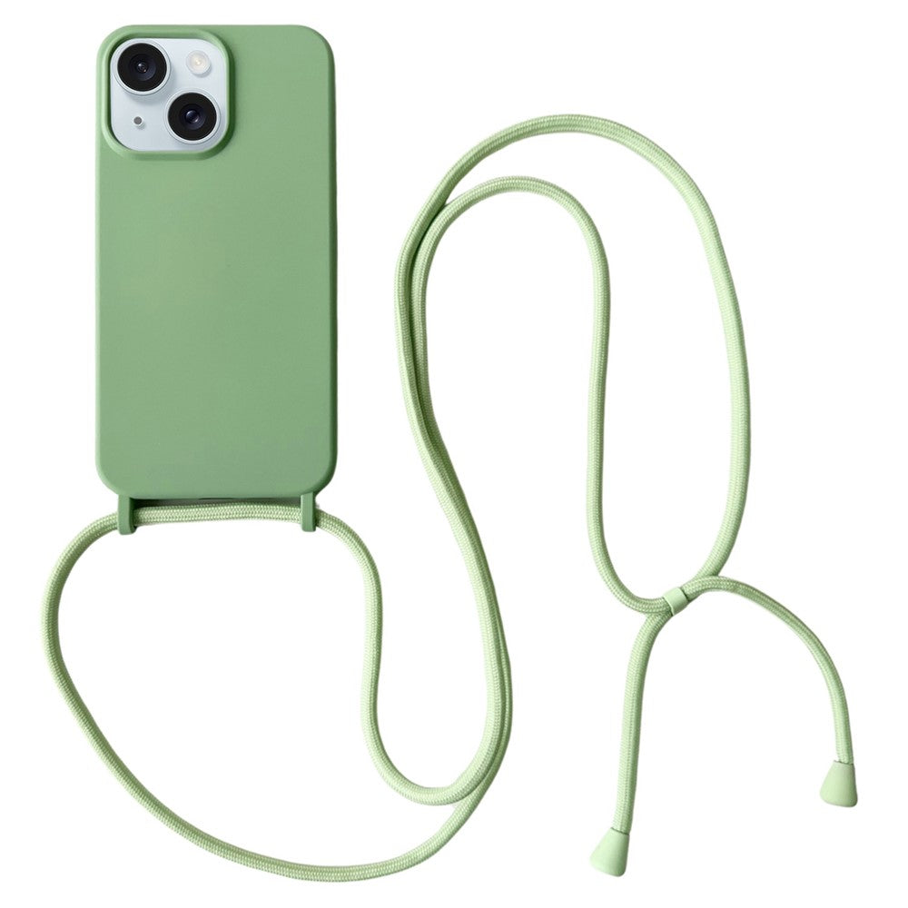 iPhone 15 Silicone Case with Crossbody Strap