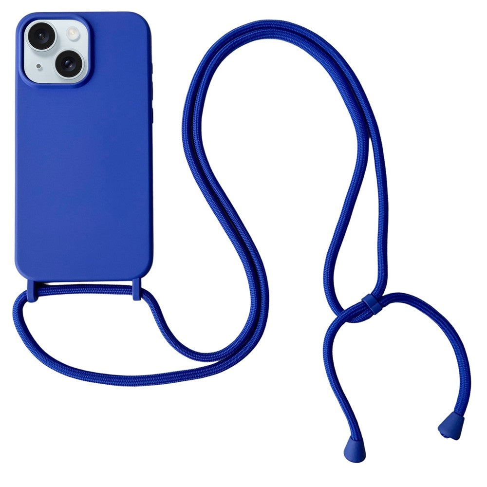 iPhone 15 Silicone Case with Crossbody Strap