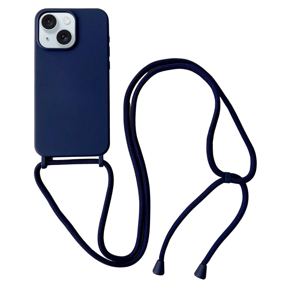 iPhone 15 Silicone Case with Crossbody Strap