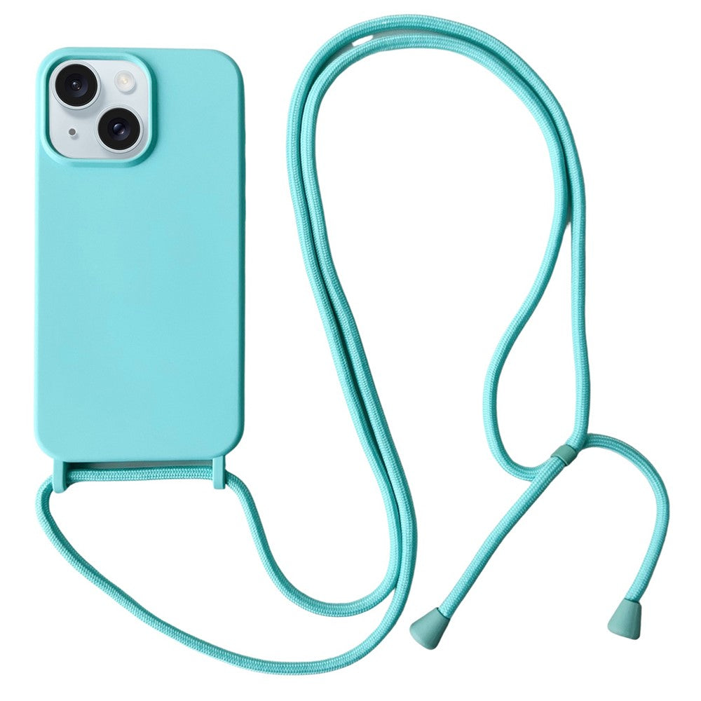 iPhone 15 Silicone Case with Crossbody Strap