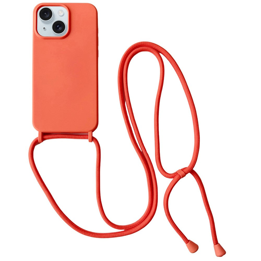 iPhone 15 Silicone Case with Crossbody Strap