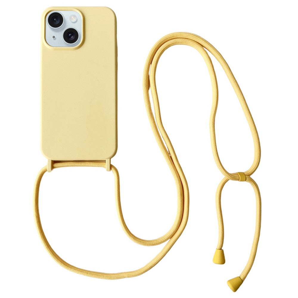 iPhone 15 Silicone Case with Crossbody Strap