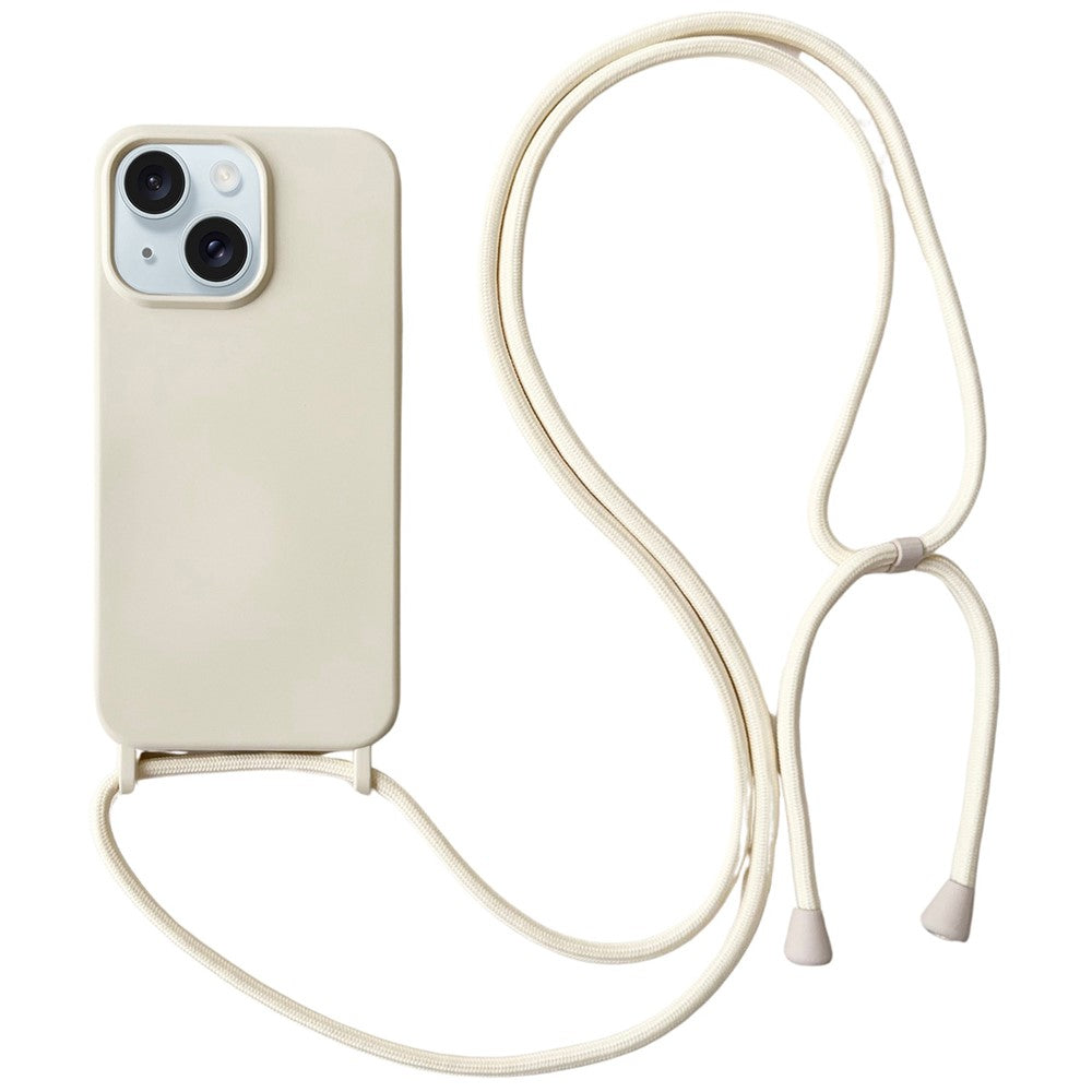 iPhone 15 Silicone Case with Crossbody Strap