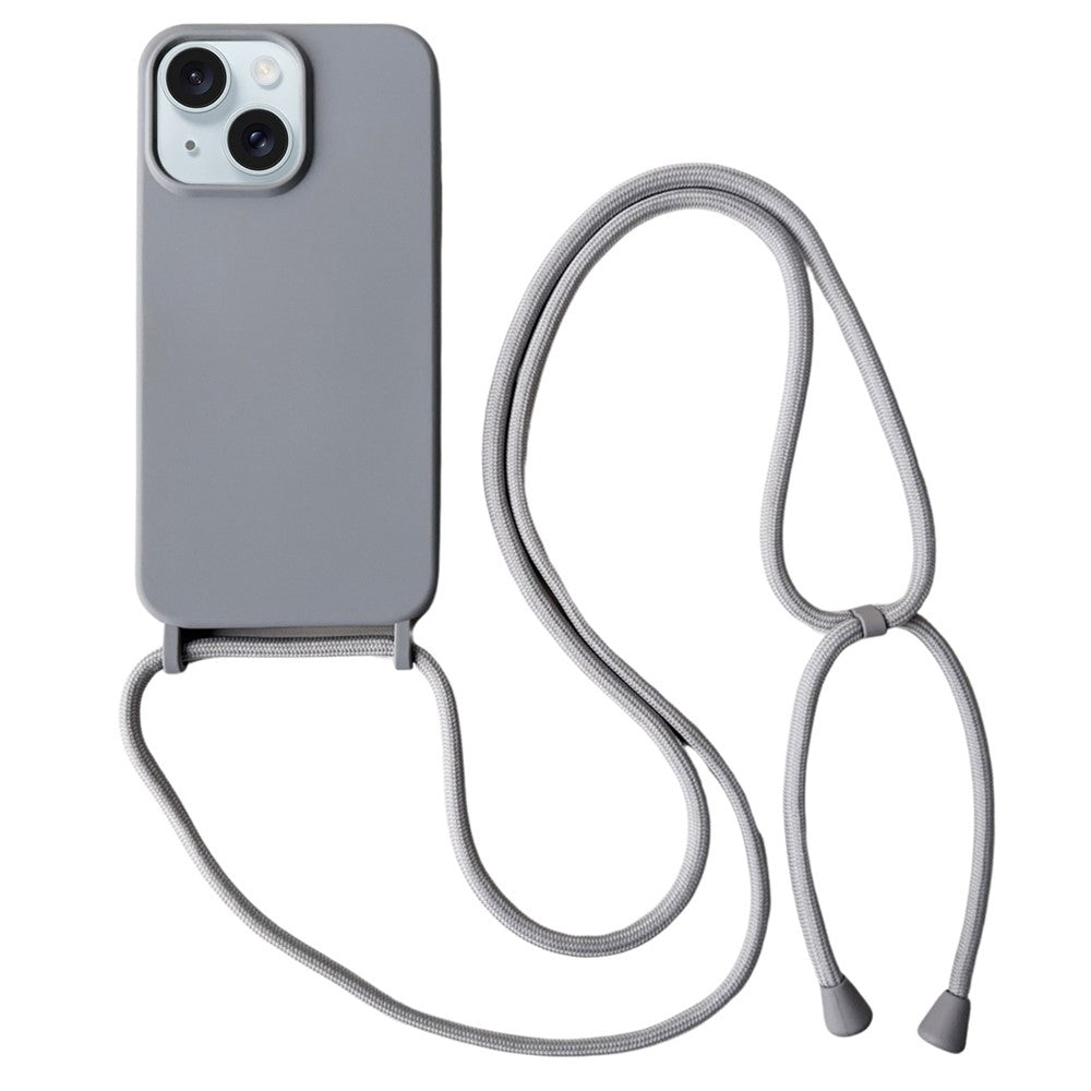 iPhone 15 Silicone Case with Crossbody Strap
