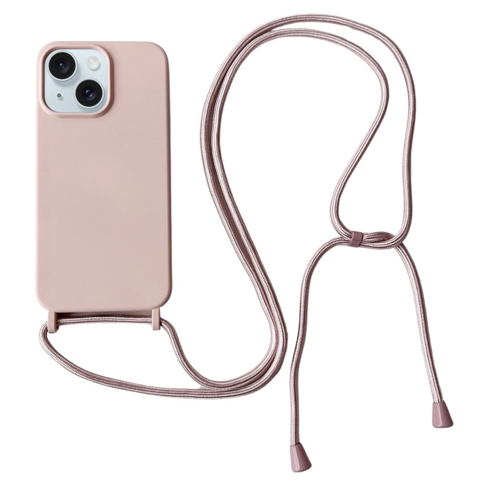 iPhone 15 Silicone Case with Crossbody Strap