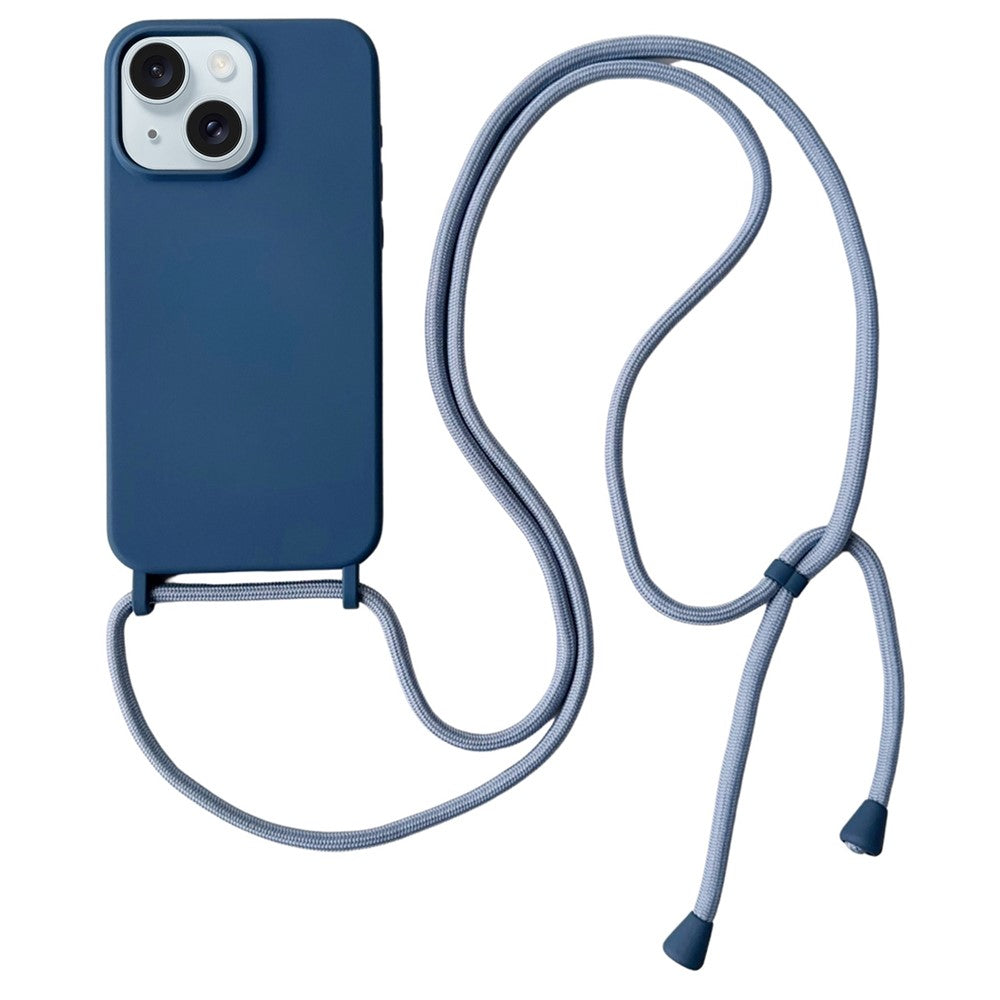 iPhone 15 Silicone Case with Crossbody Strap