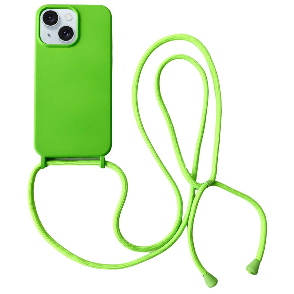 iPhone 15 Silicone Case with Crossbody Strap
