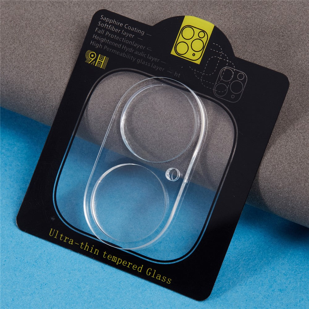 2Pcs For iPhone 16 / 16 Plus Camera Lens Protector 3D Arc Edge Tempered Glass Lens Film