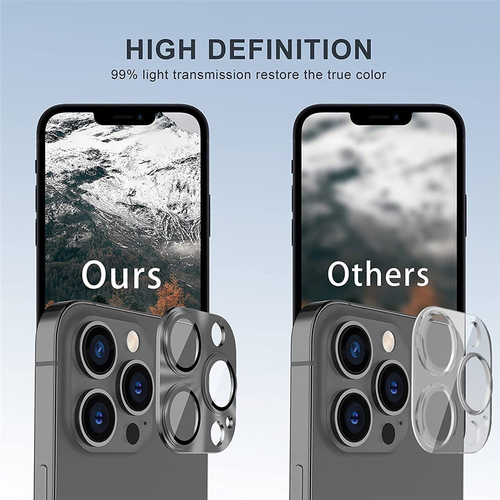 HAT PRINCE For iPhone 16 Pro / 16 Pro Max Integrated Camera Lens Protector Aluminum Alloy + Tempered Glass Lens Film
