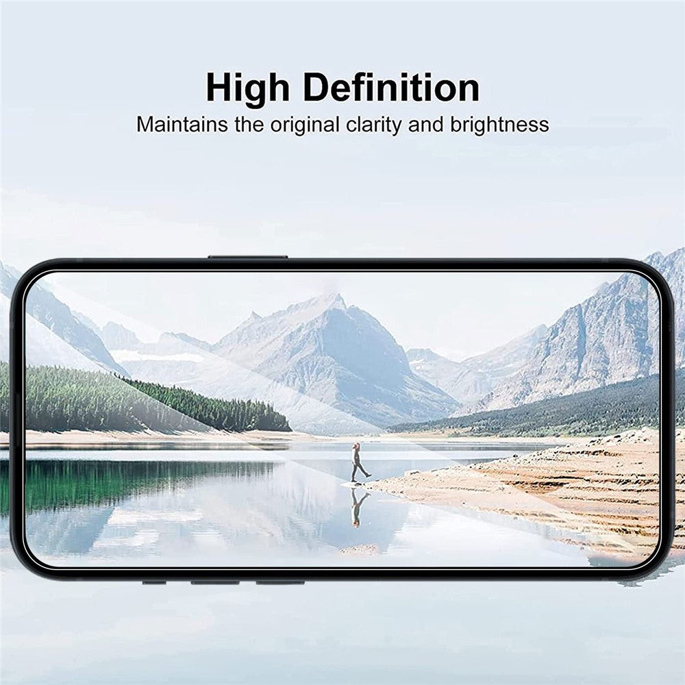 2Pcs For iPhone 16 HD Clear Screen Protector Anti-explosion 2.5D Arc Edge Tempered Glass Screen Film
