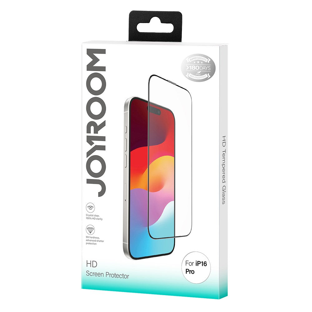 JOYROOM JR-MLG0277 For iPhone 16 Pro 2.5D Full Screen Protector High Aluminium-Silicon Glass Film