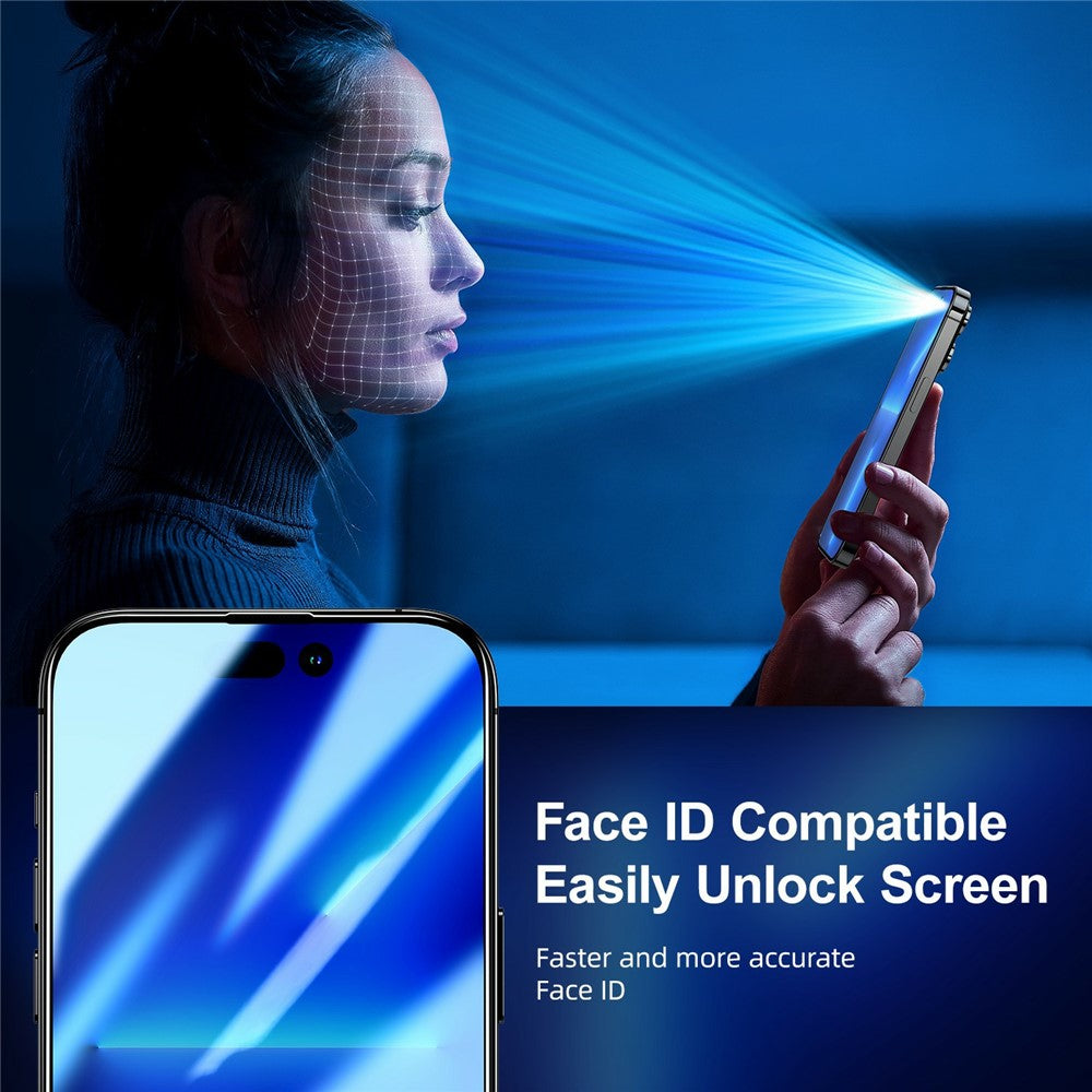 JOYROOM JR-Z34 For iPhone 15 Pro 2.5D Anti-Spy Full Screen Protector High Aluminium-Silicon Glass Film