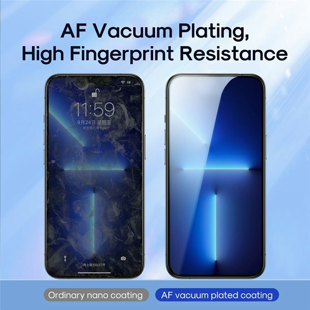 JOYROOM JR-Z21 For iPhone 15 Silk Printing Screen Protector 2.5D High Aluminium-Silicon Glass Film