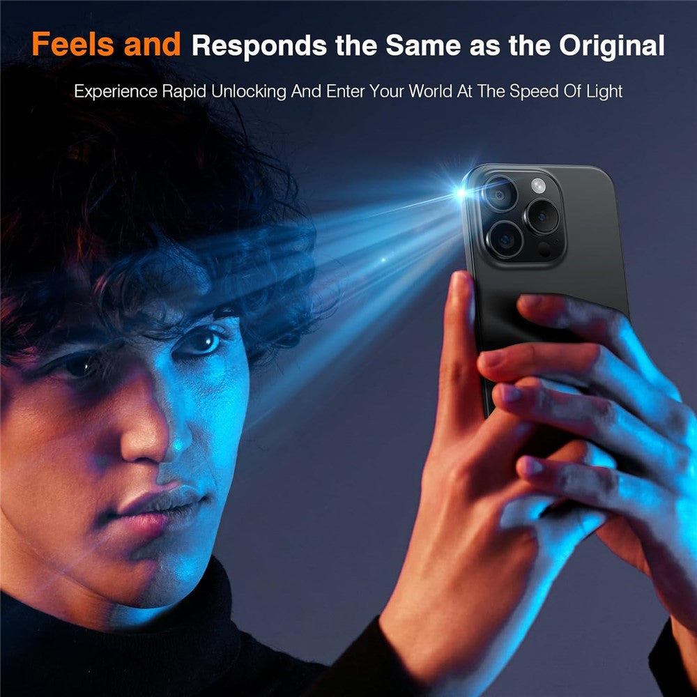 2Pcs For iPhone 15 Pro Anti Spy High Aluminium Silicon Glass Screen Protector with Dust Removal Tool