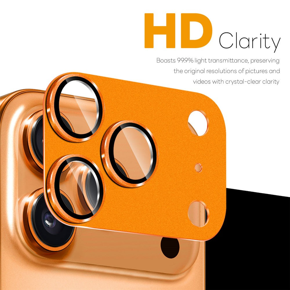 NORTHJO For iPhone 17 Pro Camera Lens Protector Matte Metal Lens Cover with Integrated 9H Tempered Glass Film