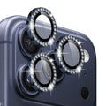 NORTHJO For iPhone 17 Pro  /  17 Pro Max Camera Lens Protector Rhinestone Ring Tempered Glass Lens Film