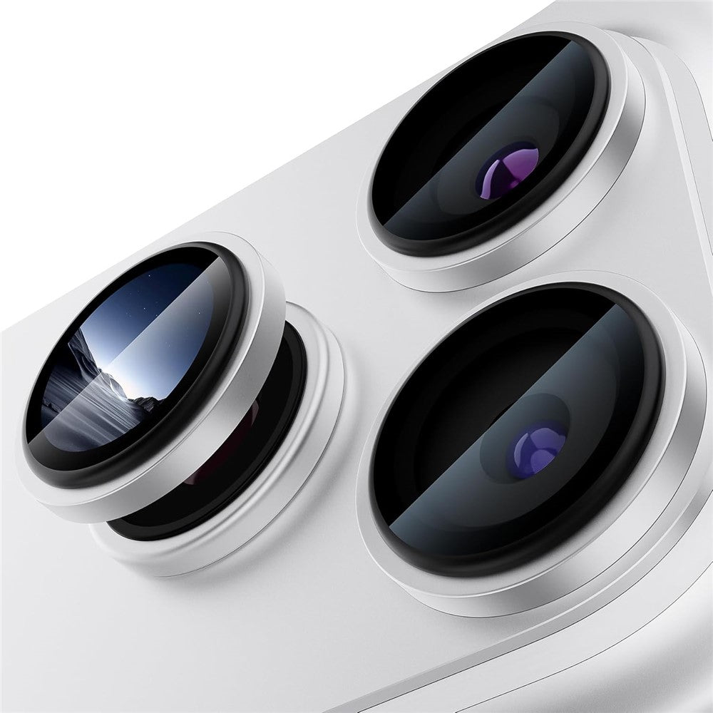 1Set For iPhone 17 Pro Camera Lens Film Tempered Glass CD Vein Metal Ring Rear Lens Protector