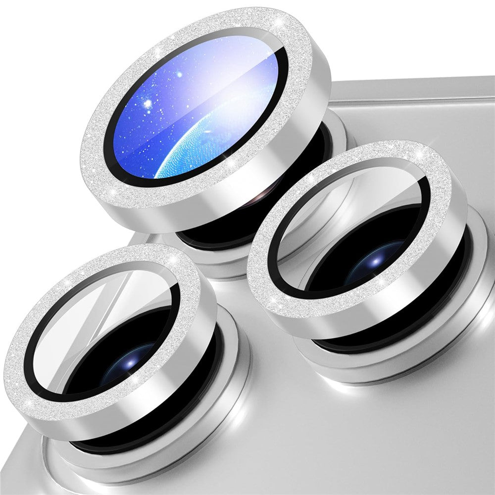 For iPhone 17 Pro Glitter Camera Lens Film Metal Ring+Tempered Glass Phone Lens Protector
