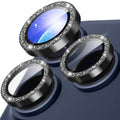 For iPhone 17 Pro Max Glitter Camera Lens Film Metal Ring+Tempered Glass Phone Lens Protector