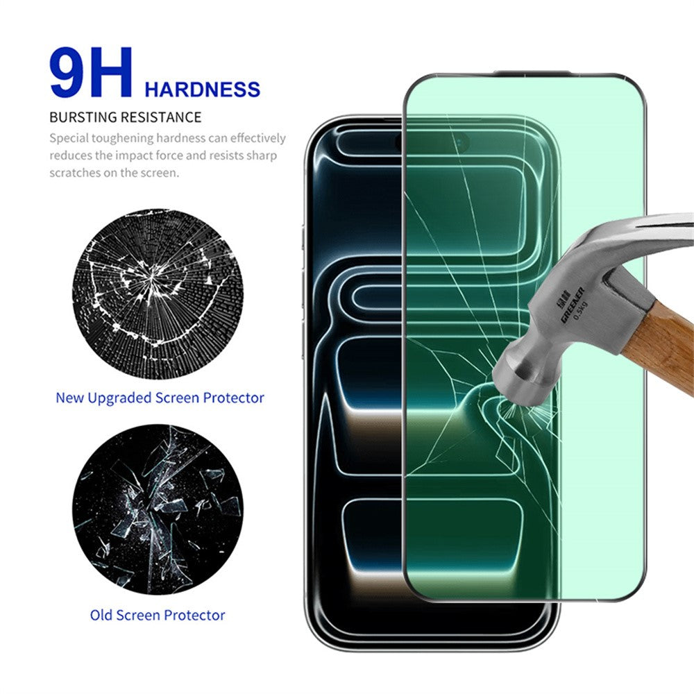 RURIHAI For iPhone 17 Pro Screen Protector AR Anti-Reflection High Aluminium-Silicon Glass Eye Protection Film
