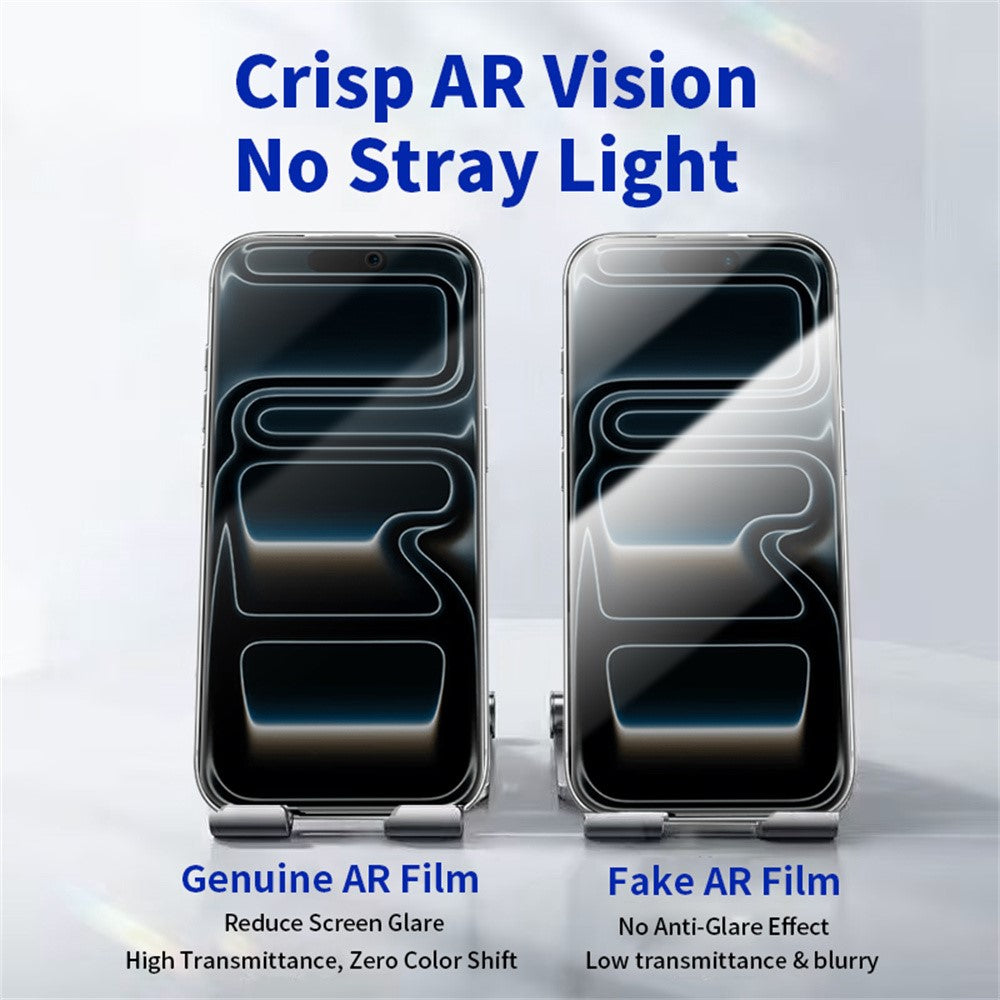 RURIHAI For iPhone 17 Pro Privacy Screen Protector AR Anti-Reflective High Aluminium-Silicon Glass Film