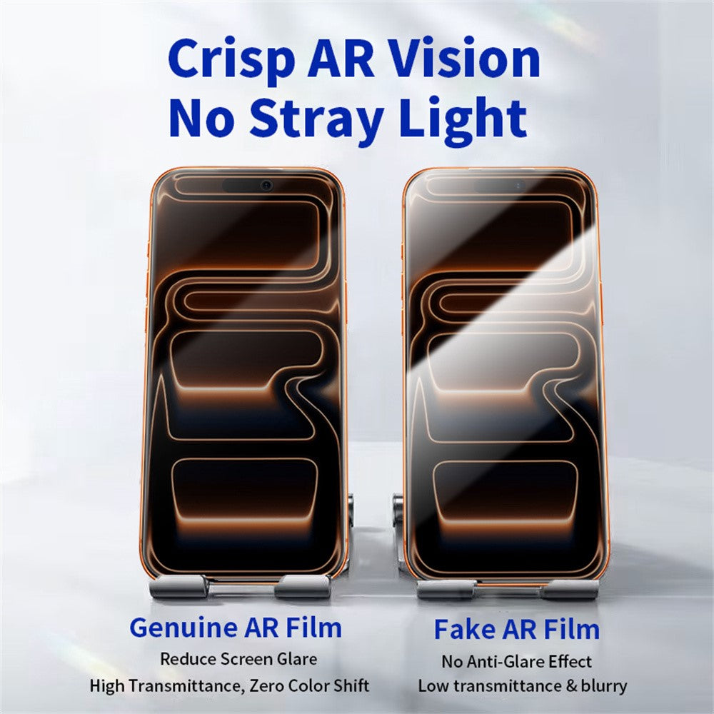 RURIHAI For iPhone 17 Pro Max Privacy Screen Protector AR Anti-Reflective High Aluminium-Silicon Glass Film