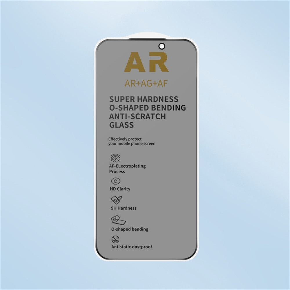 RURIHAI For iPhone 17 Pro Max Privacy Screen Protector AR Anti-Reflective High Aluminium-Silicon Glass Film