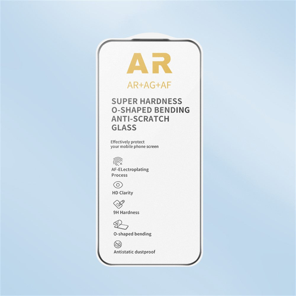 RURIHAI For iPhone 17 Pro Matte Full Screen Protector AR Anti-Reflective Tempered Glass Film