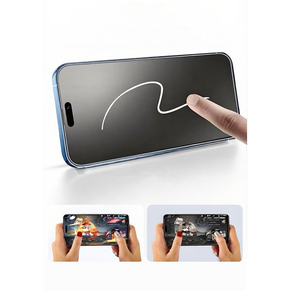 RURIHAI For iPhone 17 Pro Max Matte Full Screen Protector AR Anti-Reflective Tempered Glass Film