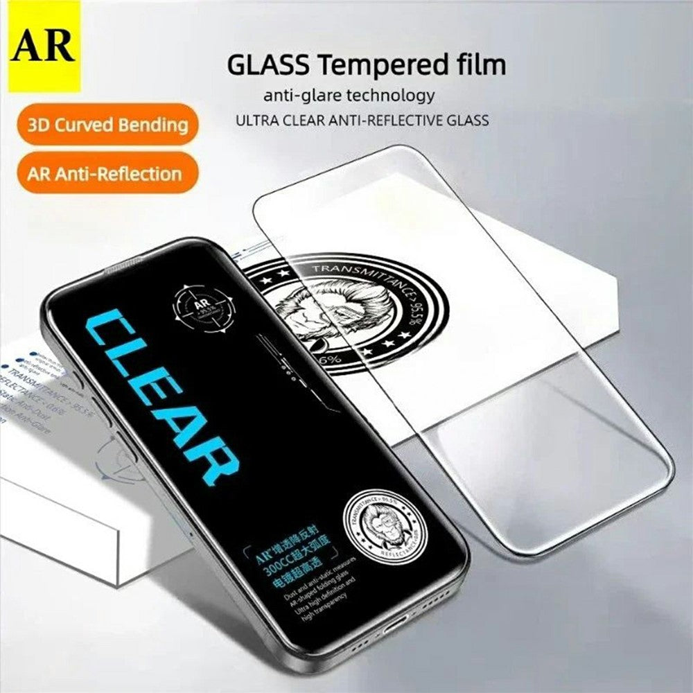 10Pcs for iPhone 17 Pro Max Screen Protector AR Anti-Reflection High Aluminium-silicon Glass Silk Printing Clear Film