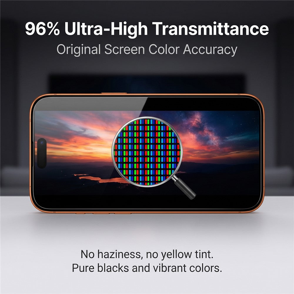 For iPhone 17 Pro Max Screen Protector AR Anti-Reflective Silk Printing Clear High Aluminium-silicon Glass Film