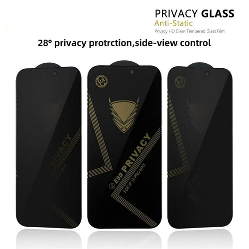 10Pcs for iPhone 17 Pro Max Privacy Screen Protector 28° Anti-Spy Anti-Static High Aluminium-silicon Glass Film