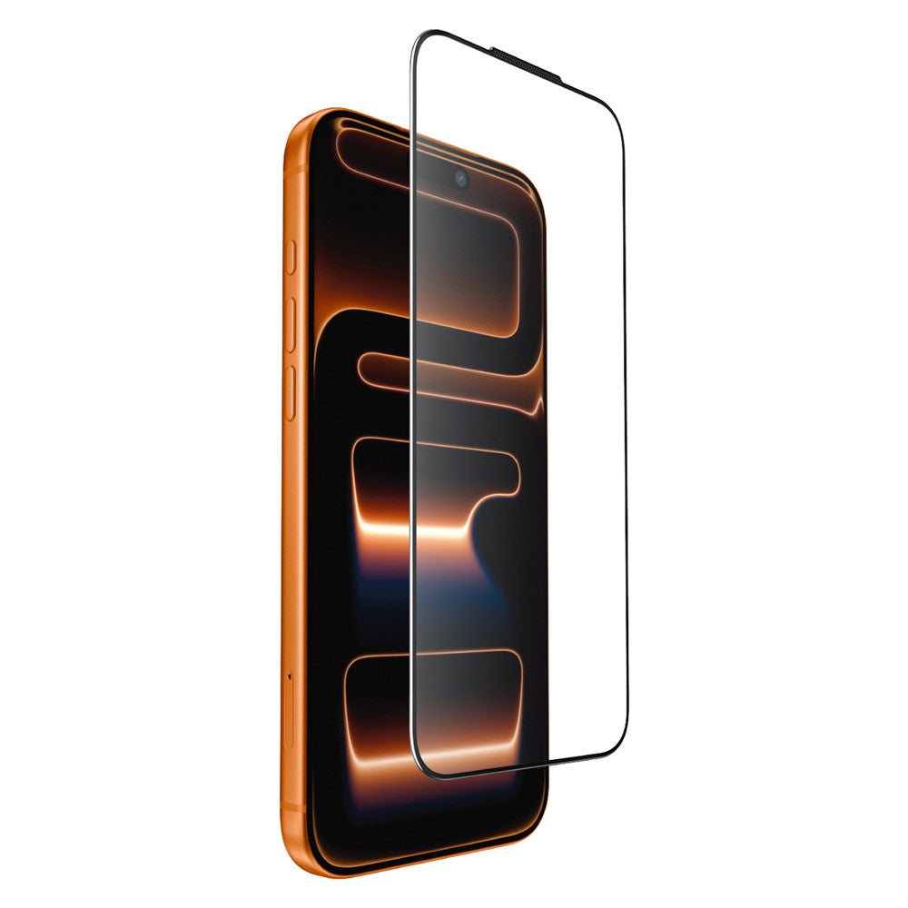 JOYROOM 18MQ12H for iPhone 18 Pro / 17 Pro Screen Protector 2.5D Full Coverage Silk Printing High Aluminium-Silicon Glass Clear Anti-dust Film