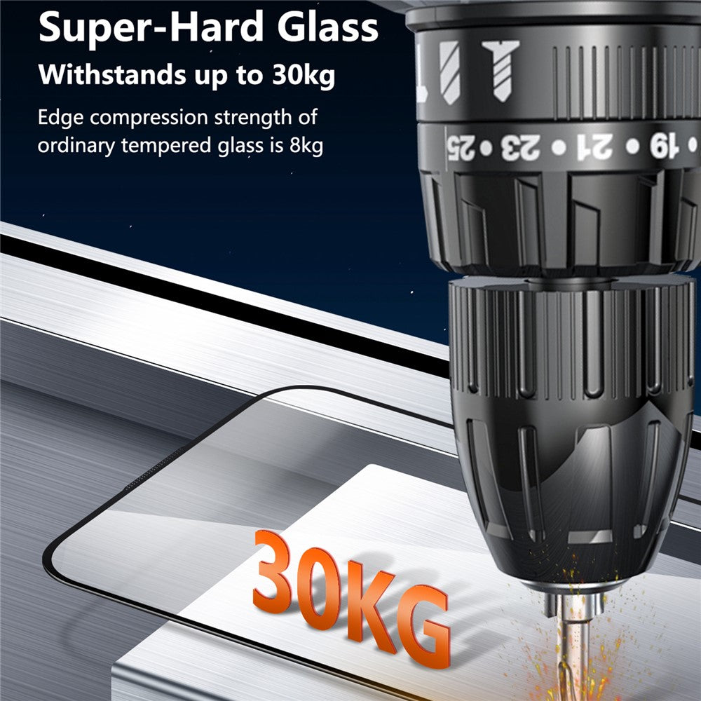 JOYROOM 18MQ12H for iPhone 18 Pro / 17 Pro Screen Protector 2.5D Full Coverage Silk Printing High Aluminium-Silicon Glass Clear Anti-dust Film