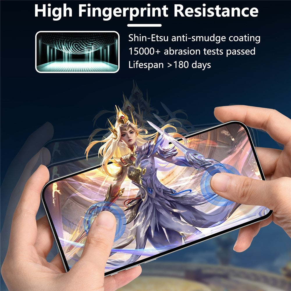 JOYROOM 18MQ12H for iPhone 18 Pro / 17 Pro Screen Protector 2.5D Full Coverage Silk Printing High Aluminium-Silicon Glass Clear Anti-dust Film