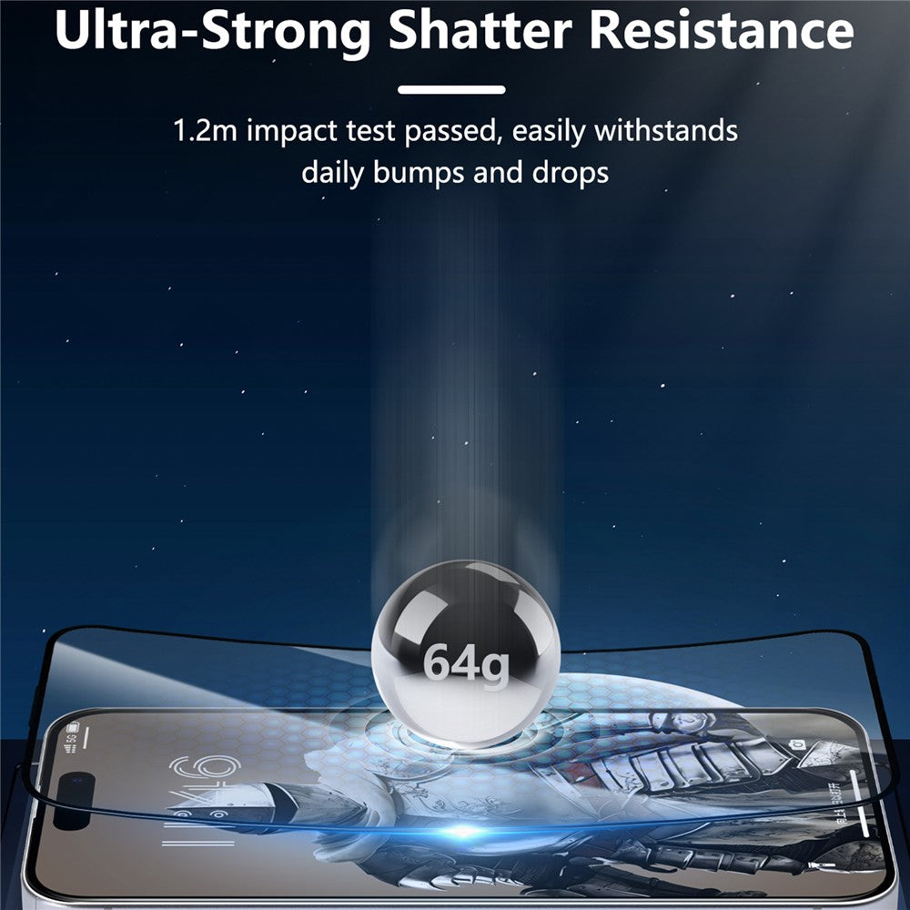 JOYROOM 18MQ14H for iPhone 18 Pro Max / 17 Pro Max Screen Protector 2.5D Full Coverage Silk Printing High Aluminium-Silicon Glass Clear Anti-dust Film