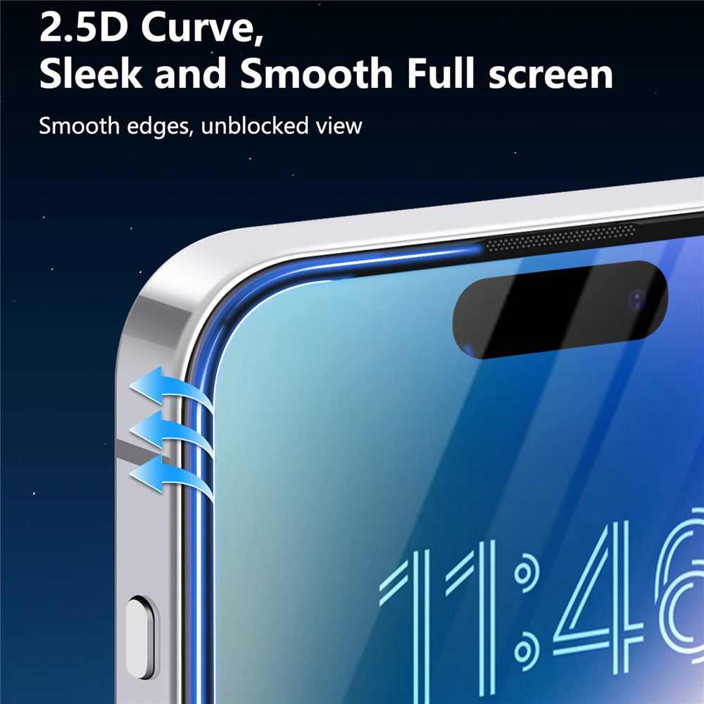 JOYROOM 18MQ12P for iPhone 18 Pro Privacy Screen Protector 2.5D High Aluminium-Silicon Glass Full Coverage Film with Dust Shield