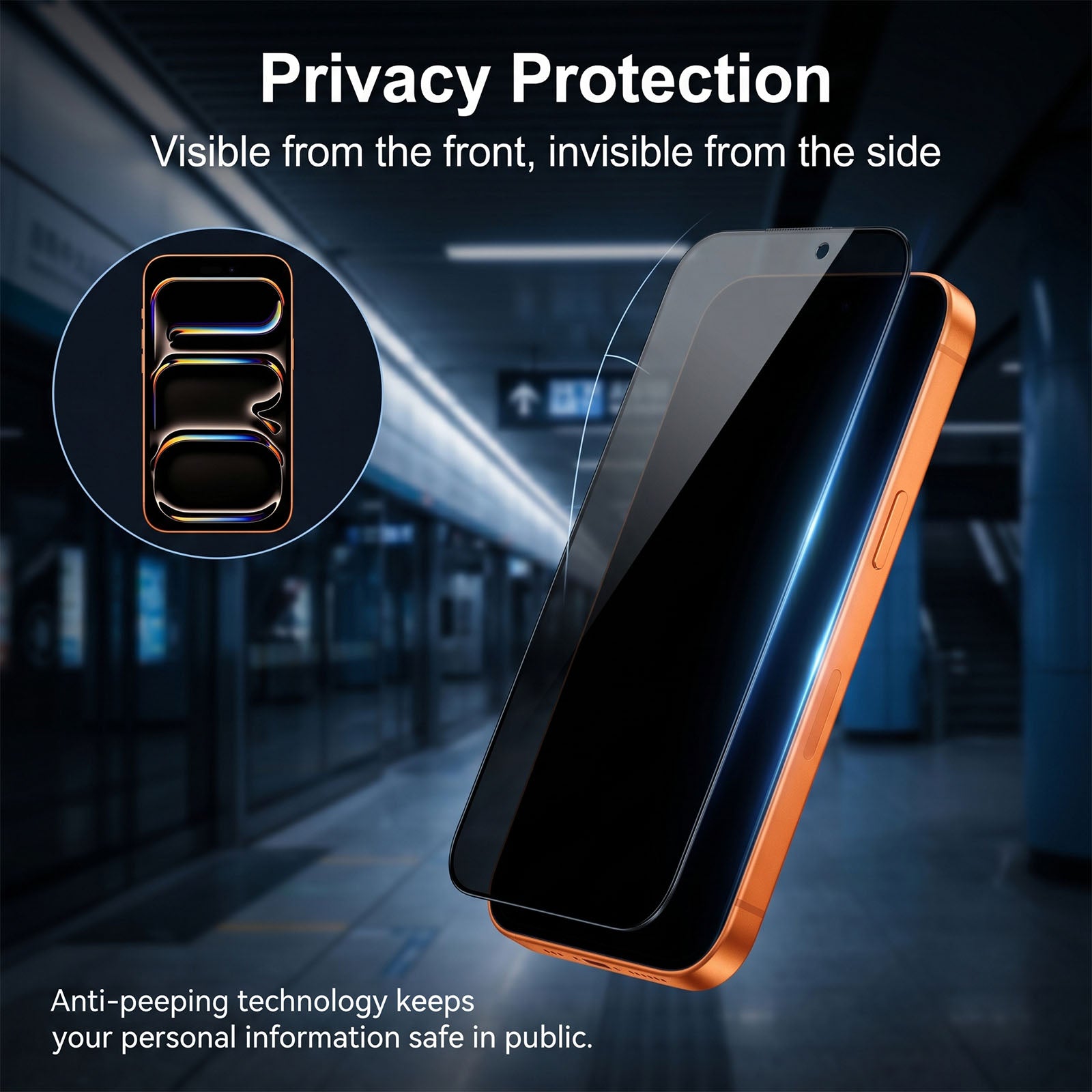 For iPhone 17 Pro Privacy Screen Protector AR Anti-Reflective High Aluminium-silicon Glass Anti-Spy Film