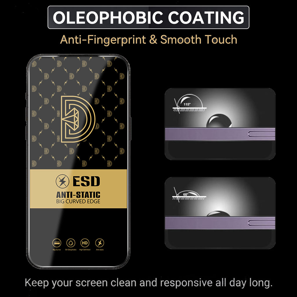 For iPhone 17 Pro 25Pcs Screen Protector Anti-static Silk Printing Medium Alumina Glass HD Clear Film
