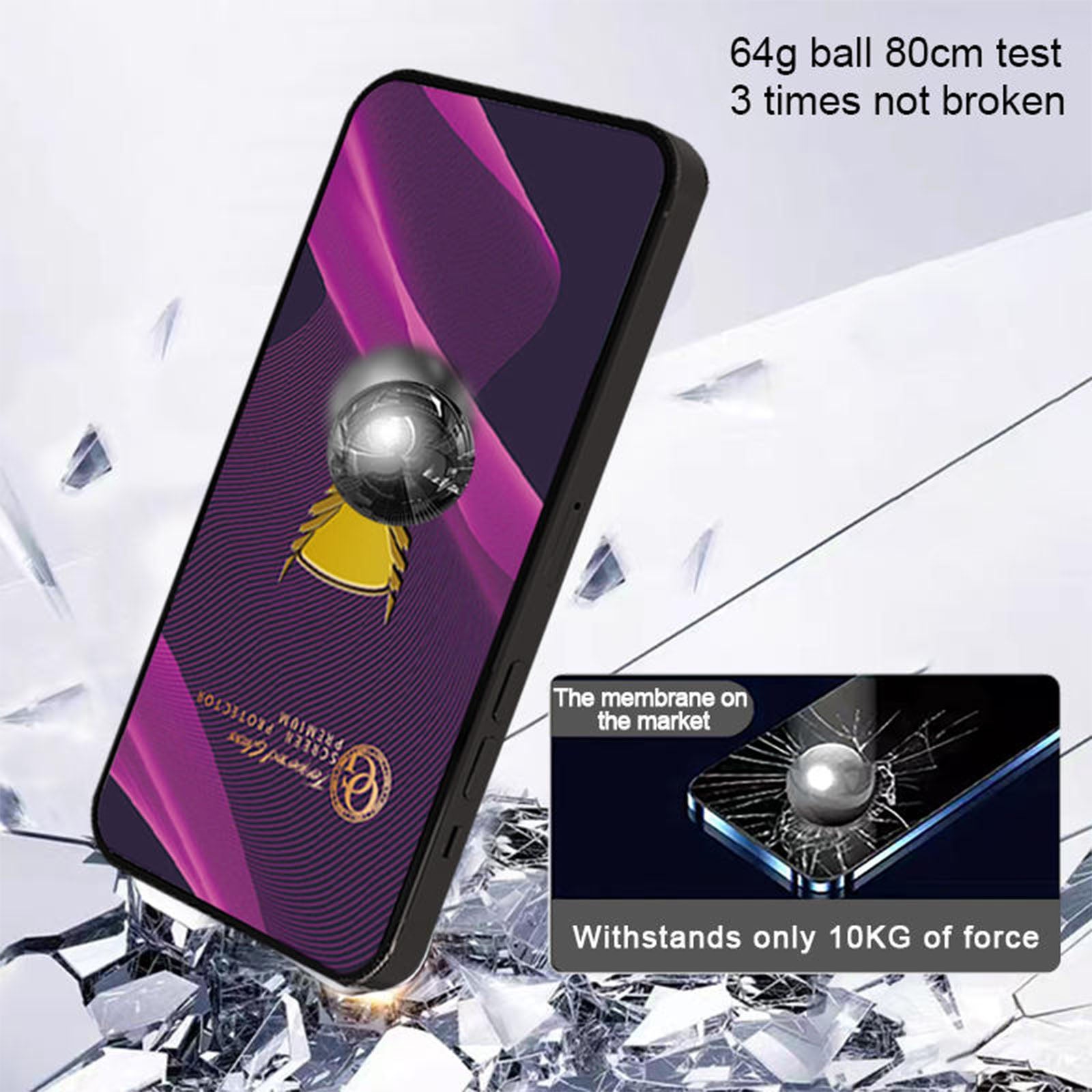 For iPhone 17 Pro 10Pcs Screen Protector Full Cover Anti-Static Clear High Aluminium-silicon Glass Film