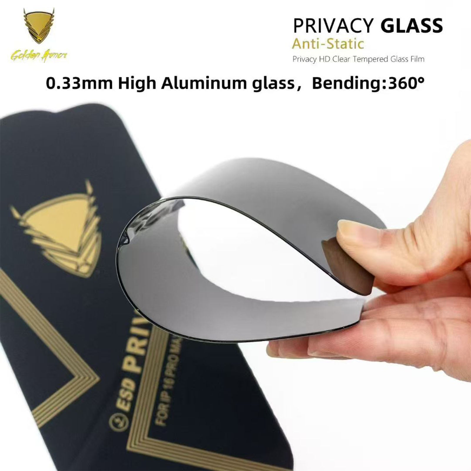 For iPhone 17 Pro 10Pcs Privacy Screen Protector 28° Anti-Spy Anti-Static High Aluminium-silicon Glass Film